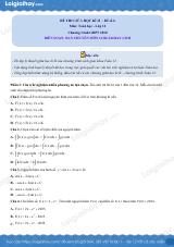 Đề thi giữa kì 2 Toán 12 - Đề số 6